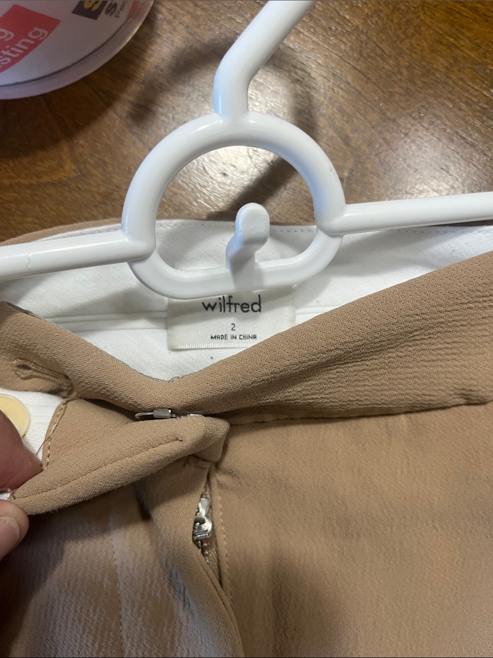Wilfred Wide Leg Trousers in Taupe - Picture 2 of 2